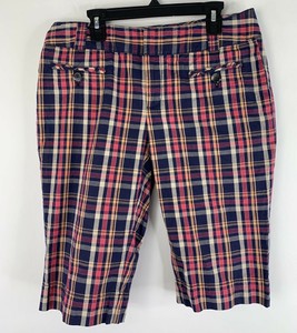 womens madras shorts