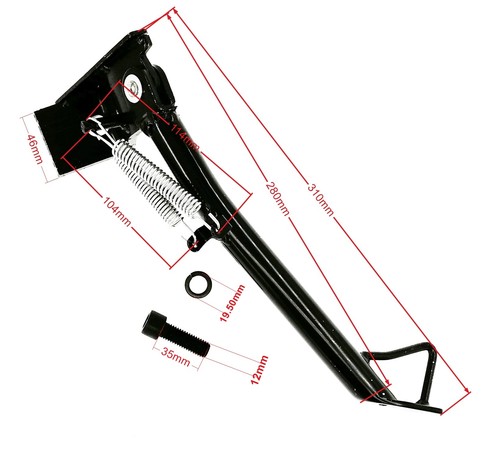Black Side stand for Yamaha Aerox 50, 100 2TMBK Nitro 50 - Picture 2 of 6