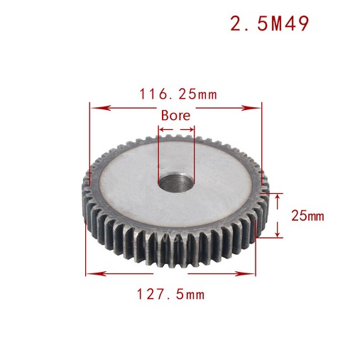 Mod 2.5 Stirnrad & Zahnstangen 10 - 120 Zähne 45# Kohlenstoffstahl Getriebe Gear - Bild 52 von 87