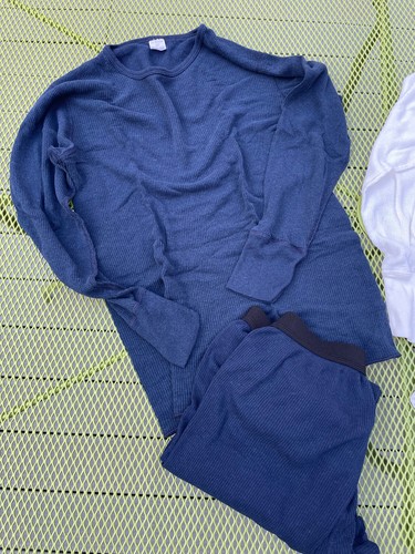 4 MENS J.E. MORGAN S & M THERMAL LONG JOHN SHIRT & PANT UNDERWEAR SETS SLEEPWEAR - Picture 5 of 15