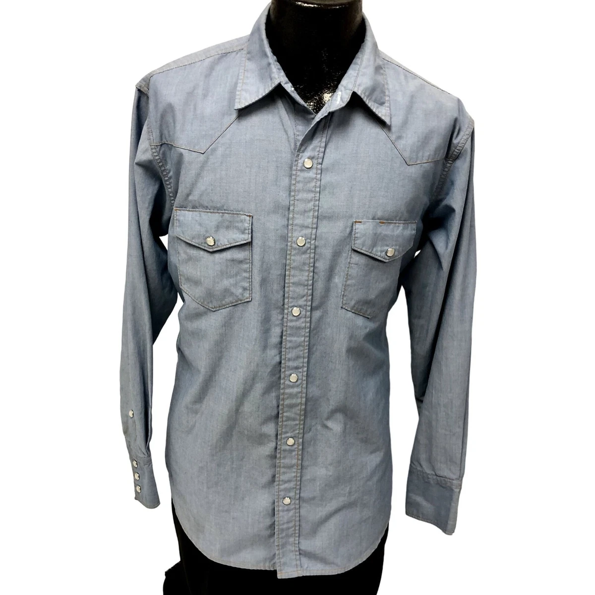 Chambray snap shirt clearance