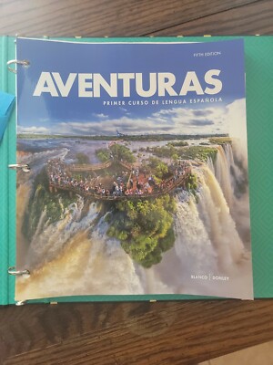 Aventuras 5e Student Edition (Loose-Leaf) .. in binder--code?? READ DISCRIPTION 