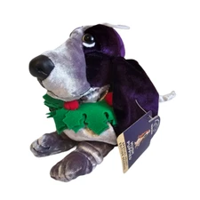 Applause Hush Puppies Hound Dog Plush Stuffed Animal Velvet Purple Holly 6"
