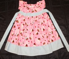 Girls AdellaBella.com pink dress with cupcakes Size 4T