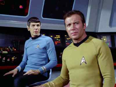 Spock Captain Kirk from Original Star Trek SCI FI TV Picture Photo 5'' x 7''