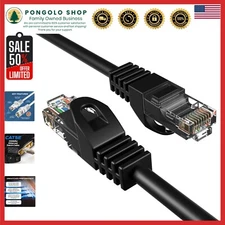 Premium 100FT Cat5e Ethernet Patch Cable with Gold Plated RJ45 Connectors