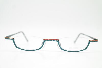 Vintage Glasses Marion Ramm 93F3287 Blue Orange Half-Rim Glasses Frame