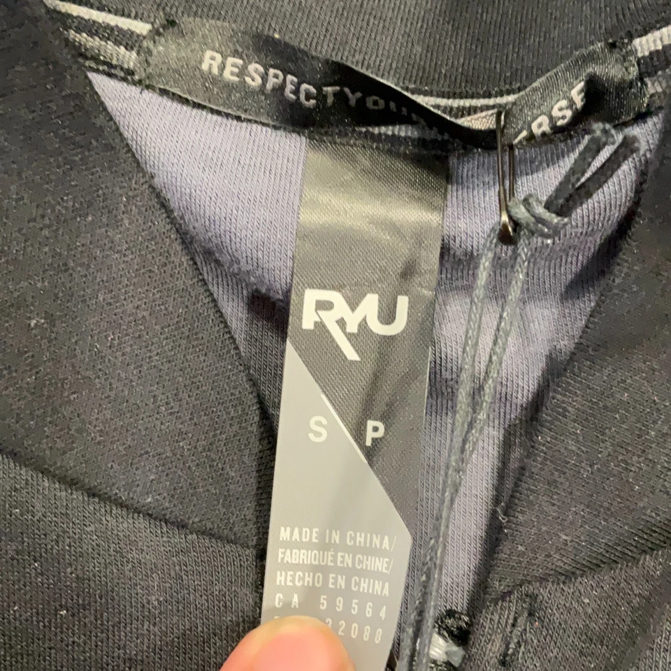 Chaqueta Bomber RYU Ethos Mujer Talla S/P V Negra Cremallera Completa Mangas Largas Bolsillos Foto 4 de 4