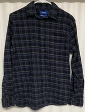Apt. 9 Men’s M Black And Purple Button Down Flannel Long Sleeve. 0387