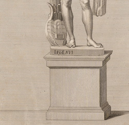 CECHINI (18.Jhd) nach DOLCIBENE (18.Jhd), Merkur-Statue der Villa Montalto, KSt. - Bild 6 von 6