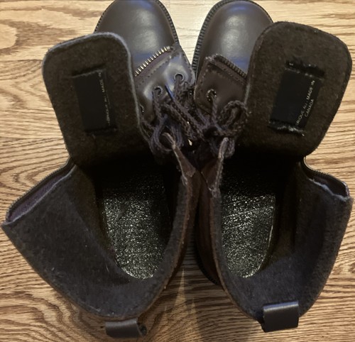 Vintage Orvis Brown Leather Chelsea Boots Mens 10 Canada Side Zip Lace Up Nice! - Picture 10 of 12