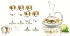 Pitcher and Glasses Set  6 Wine Glasses (350ml) 1 Pitcher(1950ml)