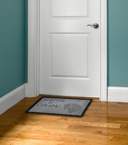 Games Of Thrones Winter Is Coming Light & Dark Brown Grey Cream Green Door Mat - Picture 4 of 17