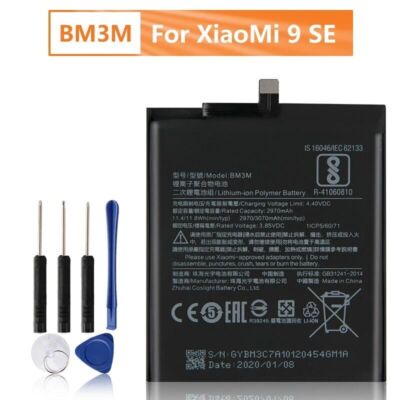 New BM3M Replacement Battery High Quality  For Xiaomi Mi 9SE 3070 mAh + Tools
