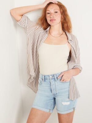 OLD NAVY by GAP ~ New! NWT 16 ~ High Rise Button-Fly O.G. Ripped Jean Shorts b47