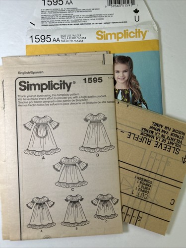 6 UNCUT Simplicity Patterns: Disney & Pillowcase Dresses, Tutus Baby Toddler - Picture 7 of 12
