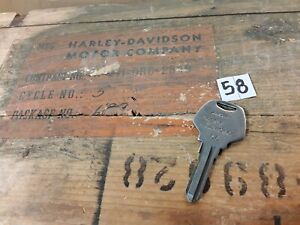 OEM AMF Harley Davidson Ignition Key 58 Original Ironhead 