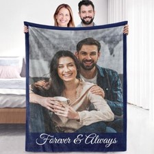 Custom Blanket With Photo Text Family Wedding Gifts Pets Blankets Personalized