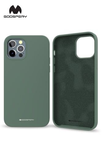 iPhone 16 15 14 13 Pro Goospery Silicone Slim Protective Soft Back Case Rubber - Picture 4 of 8
