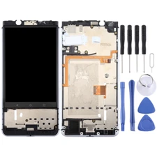 For BlackBerry Keyone OEM LCD Screen Digitizer Full Assembly with Frame(Silver)