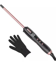 Wavytalk 3/8 Inch Small Curling Iron Wand for Short & Long Hair, Ceramic Small