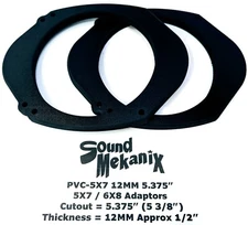 5X7 Sound Mekanix Universal PVC-5X7 12MM 5.375” 5x7/ 6x8 to 6.5" Adaptor Pair