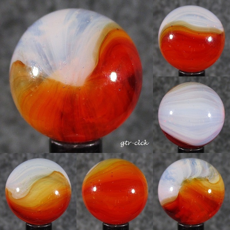 ONE BEAUTIFUL VINTAGE MASTER MARBLE SUNBURST .. 11/16" .. #0201Q