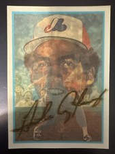 1986 Sportflics Andres Galarraga Signed Rookie Card #27 Expos Autograph Auto RC. rookie card picture
