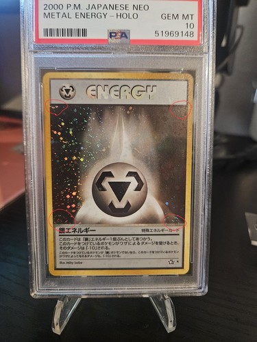 PSA 10 Pokemon Japanese Neo Metal Energy Holo GEM MINT - ๐ Quad Swirl ๐ - Picture 2 of 5
