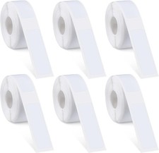 6 Rolls Label Maker Tapes for Phomemo D30, 960 Pcs 12 x 40mm 12 x 40mm, White