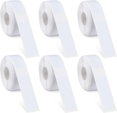 6 Rolls Label Maker Tapes for Phomemo D30, 960 Pcs 12 x 40mm 12 x 40mm, White 
