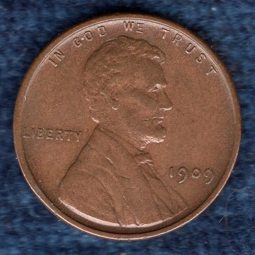 1909 VDB Lincoln Penny, Very Fine +, Actual Coin, #62.901