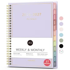 Planner 2026-2027, 17 Month Weekly and Monthly Calendar Planner, Jan 2026 -