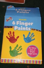 Galt Toys 4 Finger Paints Washable Finger Paints For Toddlers (Paint brush too)