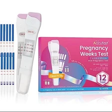 Accurate Combo Pack HCG Pregnancy Test 99% Accuracy 12 Test 10 Strips 2 Regular