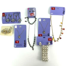 Lot of 8 New Claire’s Costume Jewelry Sets Necklaces Earrings Hair Clips