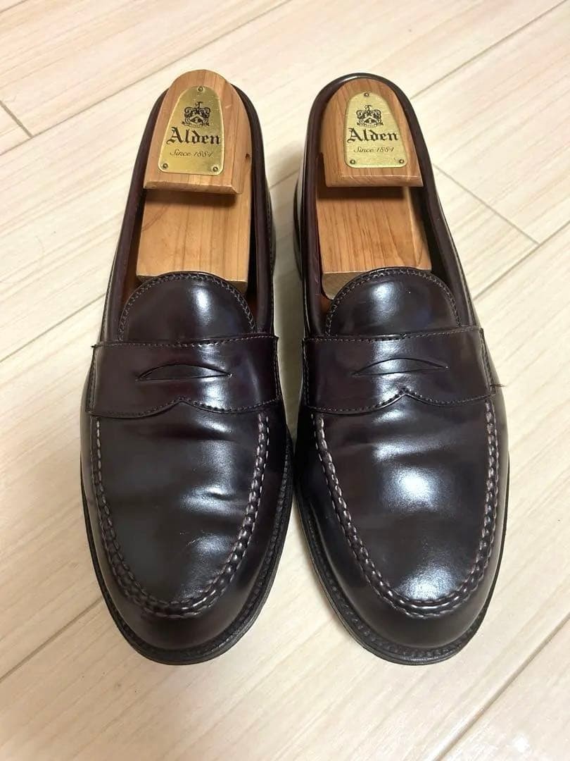 Alden 986 Color 8 Shell Cordovan LHS / Penny Loafer