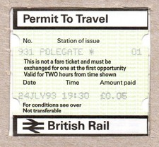 Polegate 01 - PERTIS Permit to Travel - East Sussex BN26