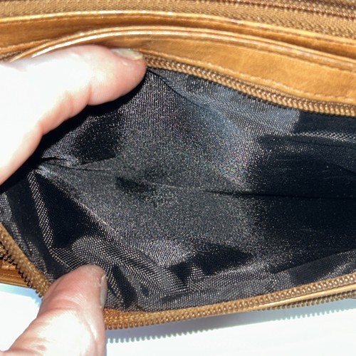Vintage '90's Men’s Brown Leather Handbag By Exeter Ltd. Wristlet 9.25"x5.75" OD - Picture 10 of 18
