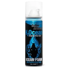 H2Ocean Ocean Foam Tattoo Aftercare, Water Based 2 Ounce (Pack of 1), Black 