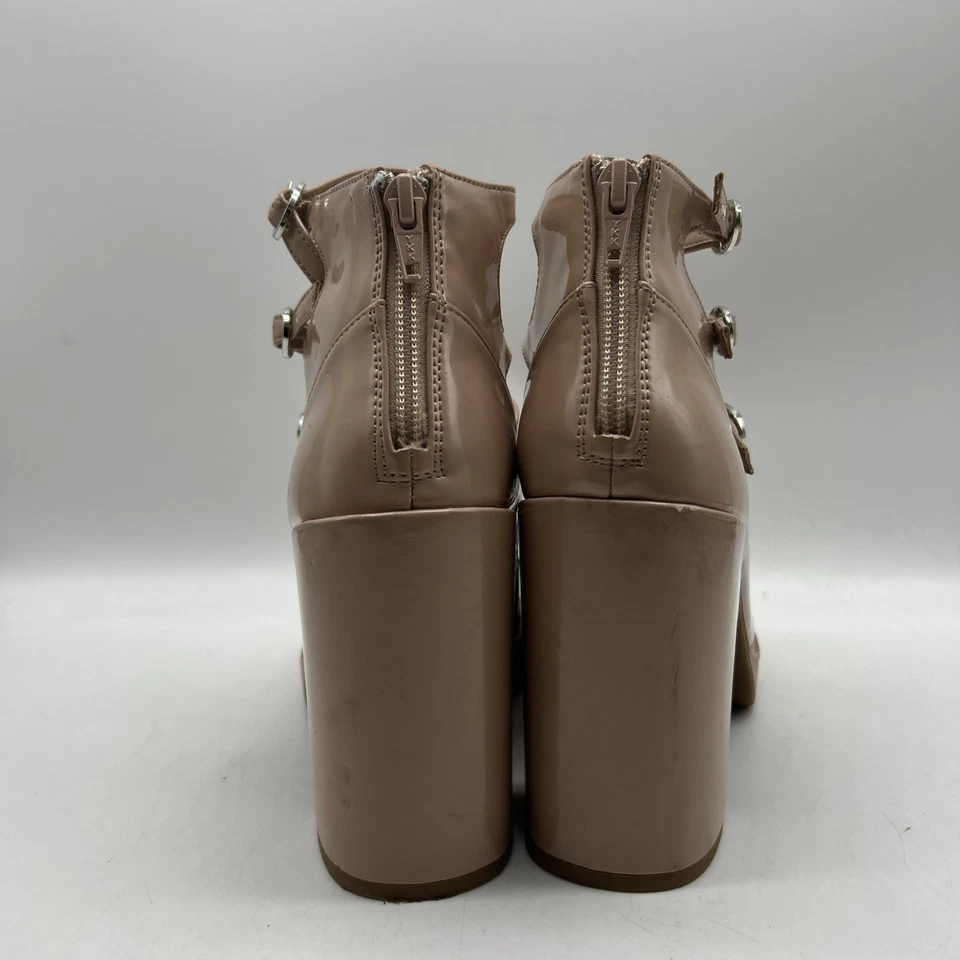 Zapatos de salón GB Mary Jane Plantform para mujer 8,5 nude con correa al tobillo bloque tacón alto Foto 4 de 4