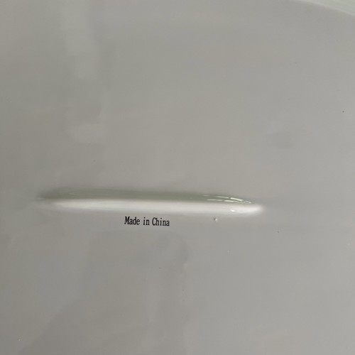 VINTAGE LARGE IRONSTONE WHITE SERVING PLATTER / TWO HANDLES 22 1/2" x 15 1/4" - Picture 8 of 8