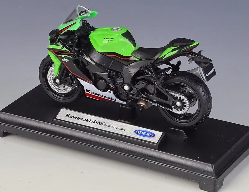Modelo de moto Welly Kawasaki Ninja ZX-10R 1:18 nuevo en caja Foto 3 de 4