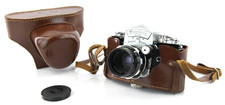 Ihagee Exakta VX IIa Camera W/ Schneider Kreuznach 50mm 1.9 Lens Leather Case