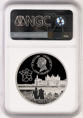 2024 Cook Islands Silver 2oz $10 Chateau de Chambord NGC PF70 First Release - Picture 2 of 2