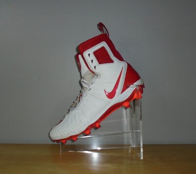 Nike Force Savage Varsity TD Football Cleats Shoes Size 9 Red & White 880140-166
