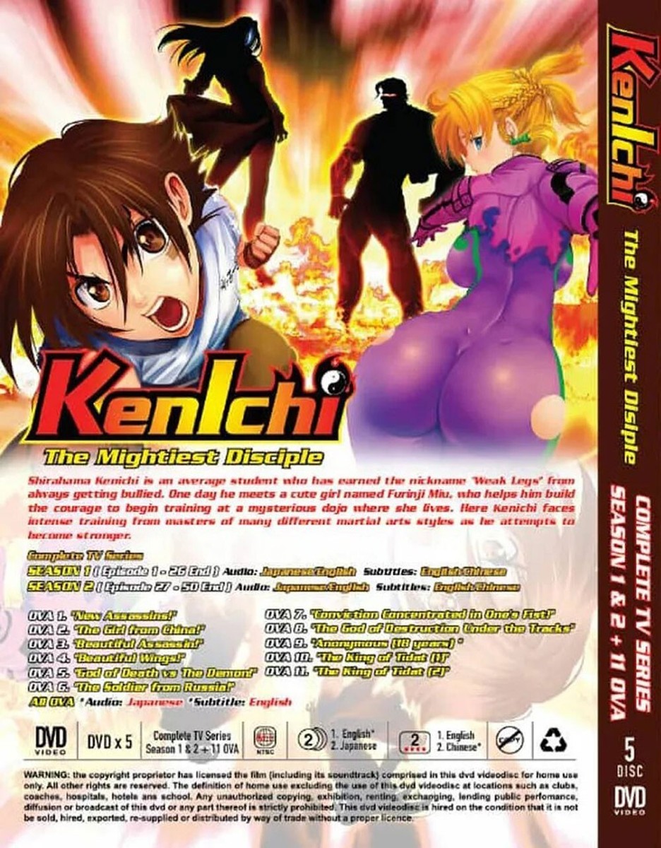 DVD ANIME KENICHI THE MIGHTIEST DISCIPLE SEASON 1-2 + 11 OVA ENG