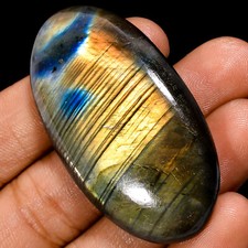 Natural Labradorite Oval Shape Cabochon Loose Gemstone 88 Ct 49X27X8 mm EE-40754