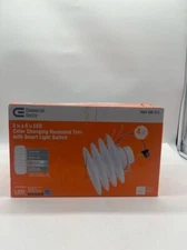 Commercial Electric 5/6 in. Integrated LED White Recessed Light Trim 4-pack