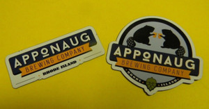 2 NEW APPONAUG BREWING COMPANY "MAGNETS" WARWICK RHODE ISLAND CRAFT BEER BEAVER